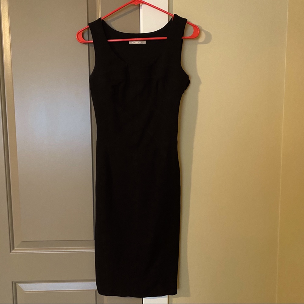 Stefanel Black Midi Dress Size 6 or IT 40